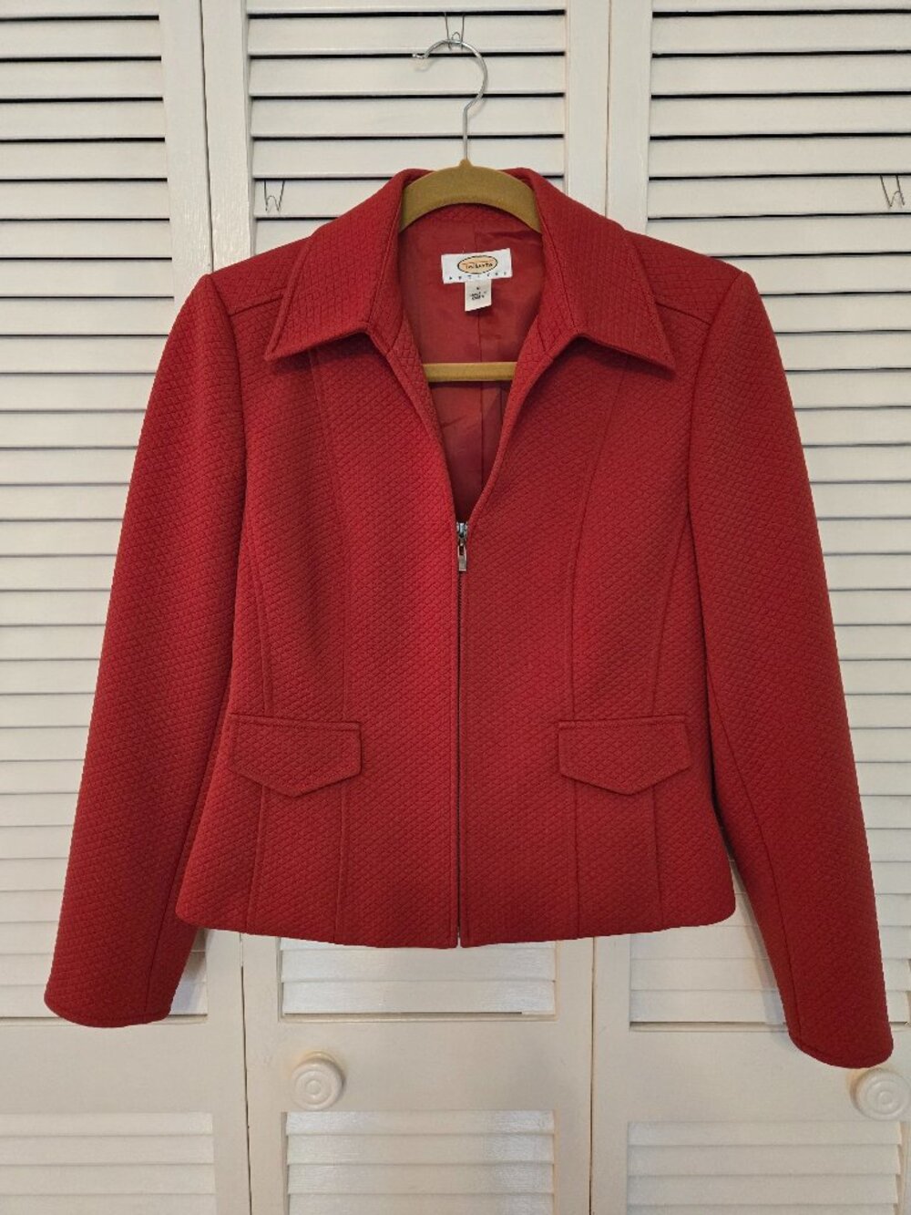 Talbots Textured Knit Cropped Jacket